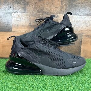 Nike Air Max 270 Triple Black Running Sneakers Size 10W/8.5M AH6789-006